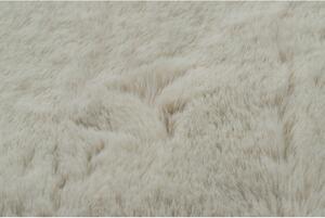 Okrúhly koberec BUNNY béžová, imitácia králičej kožušiny