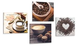 Set obrazov čaro kávy