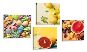 Set obrazov pestré ovocie