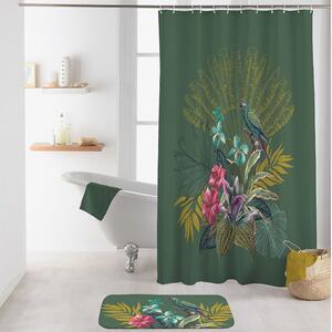 Jedinečný a originálny kúpeľňový koberec 45 x 75 cm s exotickým vzorom Zelená