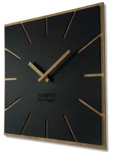 Brilantné nástenné hodiny pre moderný interiér 40 cm Čierna