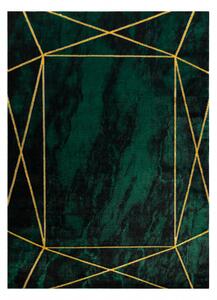 Koberec EMERALD exkluzívny 1022 glamour, štýlový geometrický zeleno / zlatý