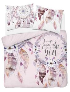 Okúzľujúce bavlnené posteľné obliečky s lapačom snov Ružová