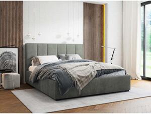 Čalúnená posteľ Fabienne 180x200, sivá, bez matraca