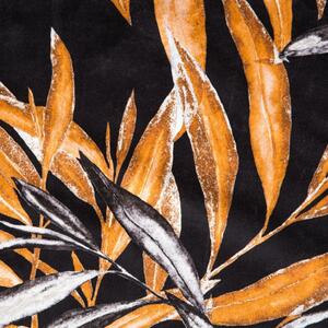 Geniálny čierny zamatový záves na riasiacu pásku s potlačou PIERRE CARDIN 140 x 270 cm Oranžová