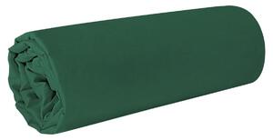 Tmavo zelená napínacia plachta na posteľ Zelená