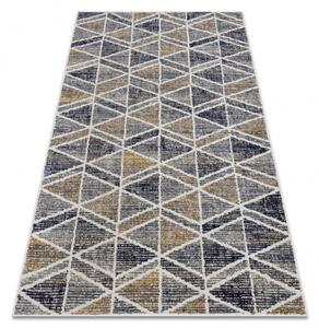 Moderný koberec MUNDO D7891 diamanty, trojuholníky 3D outdoor sivo / béžový