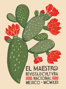 Umelecká tlač El Maestro Magazine Cover No.1 (Mexican Art / Cactus), (30 x 40 cm)