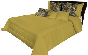 Kvalitný prehoz na posteľ v horčicovej farbe