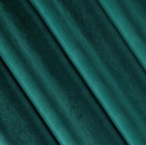 Krásny zamatový záves petrolejovej farby 140 x 250 cm Zelená