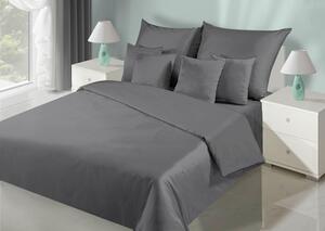 Tmavo sivé jednofarebné posteľné obliečky Sivá