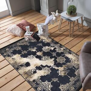 Originálny koberec do obývačky Čierna Šírka: 120 cm | Dĺžka: 180 cm