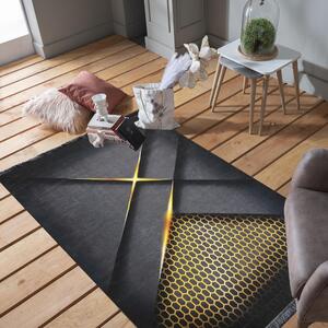 Nadčasový koberec do obývačky Čierna Šírka: 80 cm | Dĺžka: 150 cm