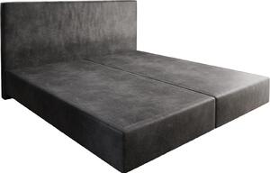 DELIFE Boxspring posteľ Dream-Well mikrovlákno antracitová vintage 200×200 cm bez nôh