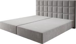 DELIFE Boxspring posteľ Dream-Fine mikrovlákno sivá 200×200 cm bez nôh