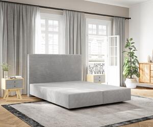 DELIFE Boxspring posteľ Dream-Well 160×200 cm manšester strieborno-šedá