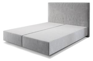 DELIFE Boxspring posteľ Dream-Well 160×200 sivá mikrovelúr bez nôh