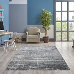 Štýlový koberec s jemným vzorom Sivá Šírka: 80 cm | Dĺžka: 150 cm