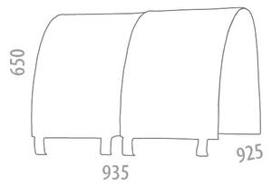 Tunel na posteľ/zábrana B D235RF - Domino