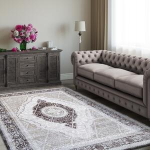 Exkluzívny koberec hnedej farby vo vintage štýle Hnedá Šírka: 80 cm | Dĺžka: 150 cm