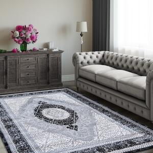 Exkluzívny koberec čiernej farby vo vintage štýle Čierna Šírka: 80 cm | Dĺžka: 150 cm