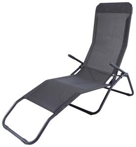 ZÁHRADNÉ RELAXAČNÉ LEŽADLO, antracitová, hnedá Xora - Série záhradného nábytku