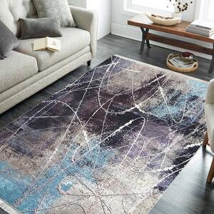 Štýlový koberec s abstraktným vzorom Sivá Šírka: 80 cm | Dĺžka: 150 cm