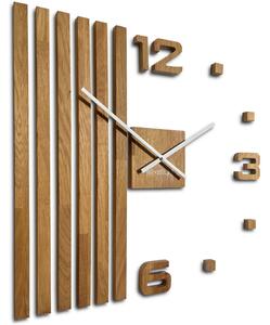 Jedinečné drevené hodiny na stenu Hnedá