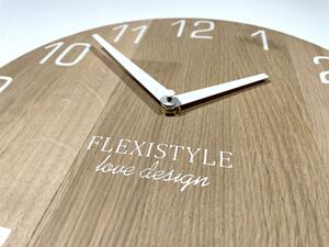 Kvalitné dubové nástenné hodiny 30 cm Hnedá