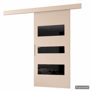 MINIO – Posuvné dvere „CLEAN C“ so šírkou 76 cm, farba kašmírová béžová / čierna