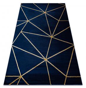 Koberec EMERALD exkluzívny 1013 glamour, štýlový geometrický tmavomodrý / zlatý