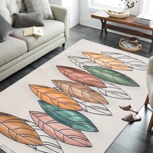 Protišmykový koberec s motívom listov Šírka: 160 cm | Dĺžka: 220 cm