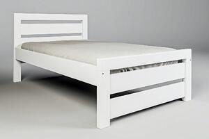Posteľ z masívu - jednolôžko RHINO I. senior A0545 B, 120x200, biely smrek