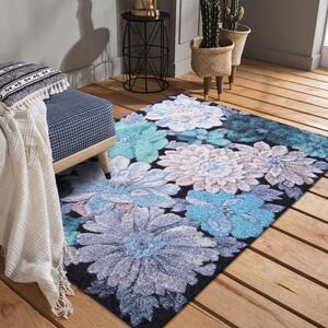 Originálny koberec s kvetinovým vzorom Modrá Šírka: 200 cm | Dĺžka: 290 cm