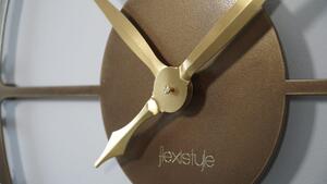 Kovové zlaté nástenné hodiny vintage 80 cm Zlatá