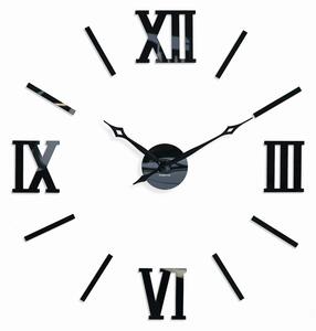 Elegantné nalepovacie hodiny čierne 130cm Čierna