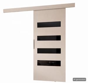 MINIO – Posuvné dvere „CLEAN F“ s šírkou 106 cm, farba kašmírová béžová / čierna