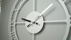 Kovové biele nástenné hodiny vintage 50 cm Biela