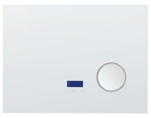 Kúpeľňové nástenné LED zrkadlo strieborné obdĺžnikové 80 x 60 cm s Bluetooth reproduktorom