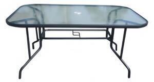 TRENDIE Záhradný stôl so sklom 150x90cm
