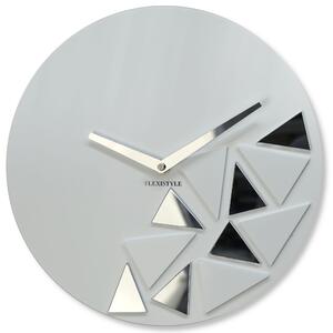 Elegantné akrylové hodiny 30 cm v bielej farbe Biela
