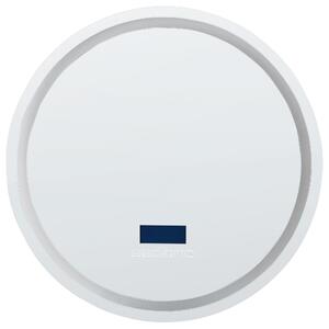 Kúpeľňové nástenné LED zrkadlo strieborné okrúhle 60 x 60 cm s Bluetooth reproduktorom