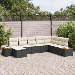 Maison Exclusive - Záhradný nábytok s vankúšmi s úložným priestorom Čierny Poly-rattan