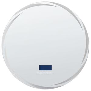 Kúpeľňové nástenné LED zrkadlo strieborné okrúhle 60 x 60 cm s Bluetooth reproduktorom