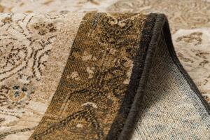 Vlnený koberec SUPERIOR KAIN rámik camel - hnedá