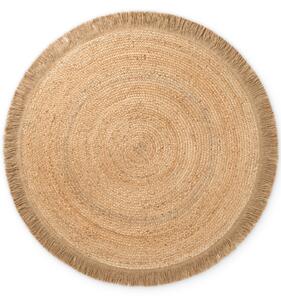 Hanse Home , Kusový koberec Jute Braided 106332 Natural Gold kruh, 150x150 (priemer) kruh, béžová, chodba / predsieň