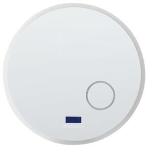 Kúpeľňové nástenné LED zrkadlo strieborné okrúhle 80 x 80 cm s Bluetooth reproduktorom