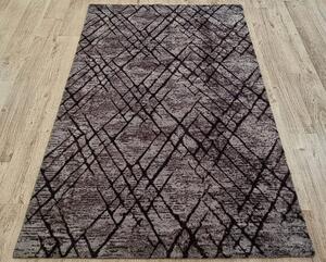 Sivý koberec Plush Deluxe s mramorovým vzorom – Shaggy Rozmer: 50x80 cm
