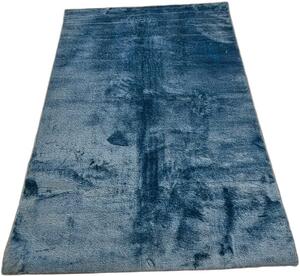 HU Modrý koberec Plush Deluxe Modra Rozmer: 50x80 cm