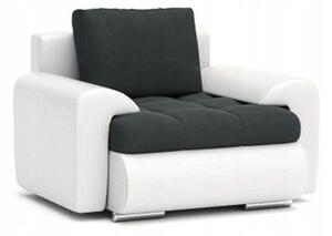 Luxusné pohodlné kreslo bielo čiernej farby 95 x 90 cm Biela